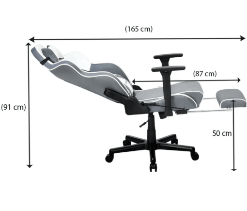 Nilkamal Fyrebird Greta Ergonomic Gaming Chair with Adjustable Neck, Lumbar Pillow, 3D Adjustable Armrest, Gas Lift Mechanism, & 100mm Tilt (Gery/White) - Image 2
